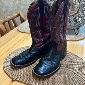 Black Ostrich Boulet Ladies Boot